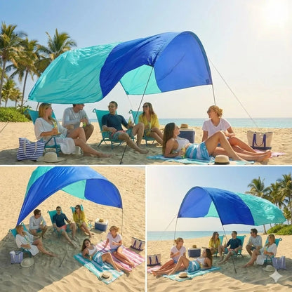 Wind-Resistant Beach Shade Tent 150 sq