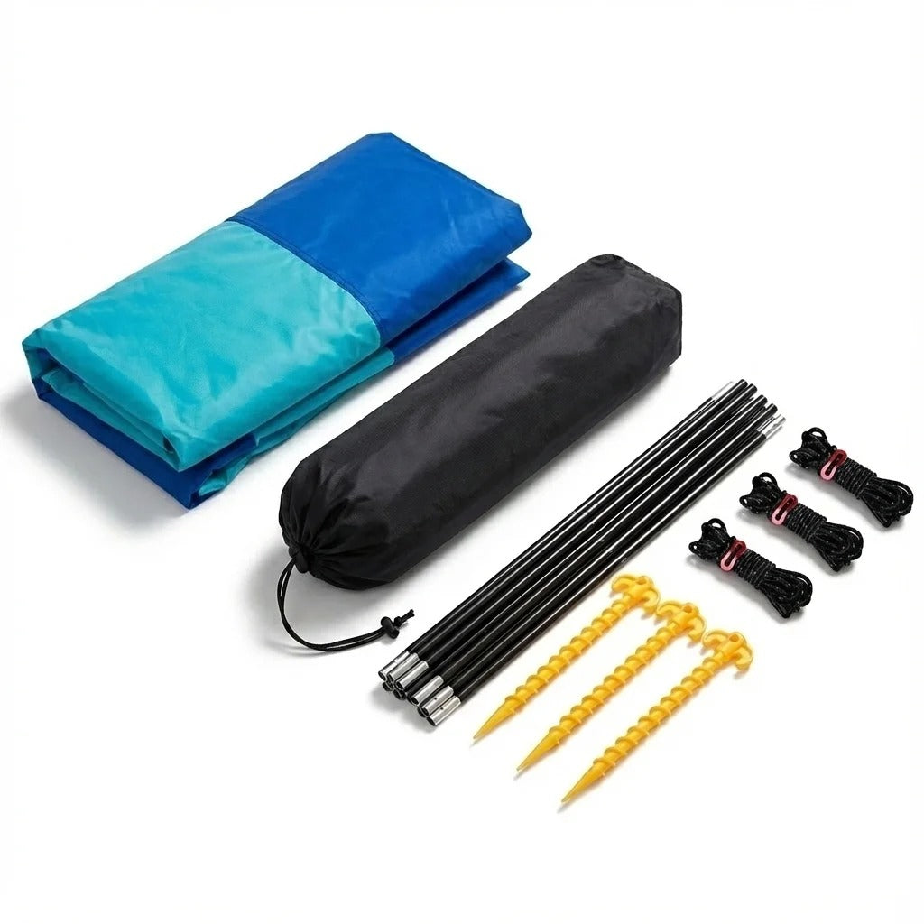 Wind-Resistant Beach Shade Tent 150 sq